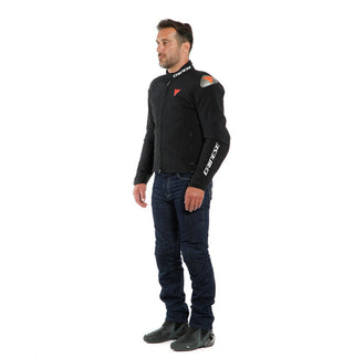 Dainese Indomita D-Dry Xt Jacket - Black-Matt/Black-Matt/Fluo-Red