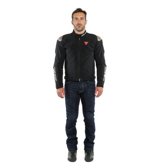 Dainese Indomita D-Dry Xt Jacket - Black-Matt/Black-Matt/Fluo-Red