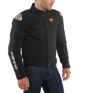 Dainese Indomita D-Dry Xt Jacket - Black-Matt/Black-Matt/Fluo-Red