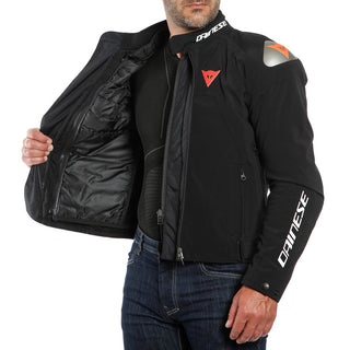 Dainese Indomita D-Dry Xt Jacket - Black-Matt/Black-Matt/Fluo-Red