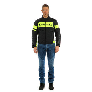 Dainese Saetta D-Dry Jacket - Blue/Fluro Yellow/Black