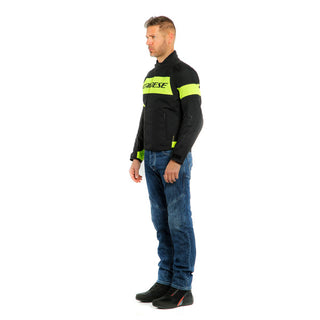 Dainese Saetta D-Dry Jacket - Blue/Fluro Yellow/Black