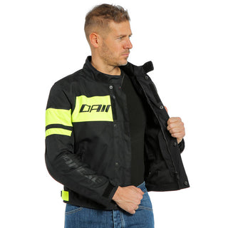 Dainese Saetta D-Dry Jacket - Blue/Fluro Yellow/Black