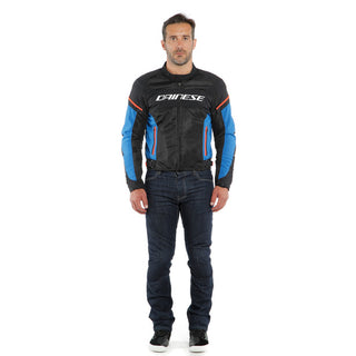 Dainese Air Frame D1 Textile Jacket - Black/Light Blue/Fluo-Red