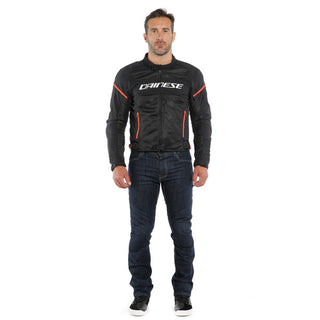 Dainese Air Frame D1 Textile Jacket - Black/White/Fluro Red