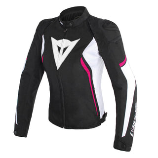 Dainese Avro D2 Lady Textile Jacket - Black/White/Fuchsia