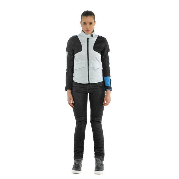 Dainese Air Tourer Lady Textile Jacket - Glacier Grey/Performance Blue/Black