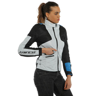 Dainese Air Tourer Lady Textile Jacket - Glacier Grey/Performance Blue/Black