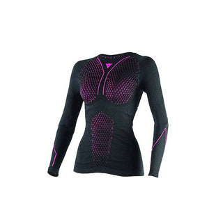 Dainese D-Core Thermo Lady Long Sleeve Tee - Black/Fuchsia