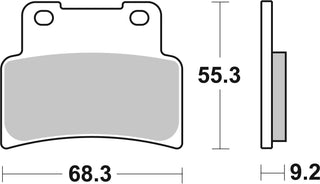 SBS FRICTION - Sinter Front Scooter Brake Pads - 214MS-