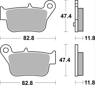 SBS FRICTION - Sinter Rear Scooter Brake Pads - 218MS-