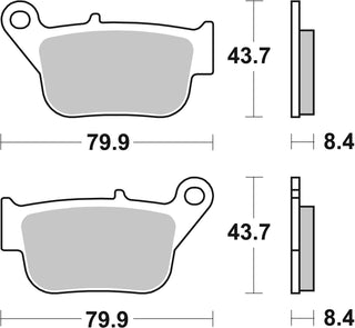 SBS FRICTION - Ceramic Rear Scooter Brake Pads - 221HF-