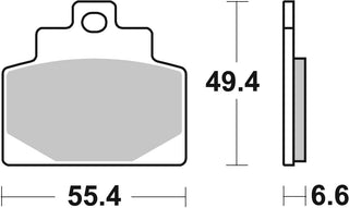 SBS FRICTION - Sinter Front Scooter Brake Pads - 224MS-