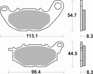 SBS FRICTION - Carbon Tech Front Scooter Brake Pads - 229CT-