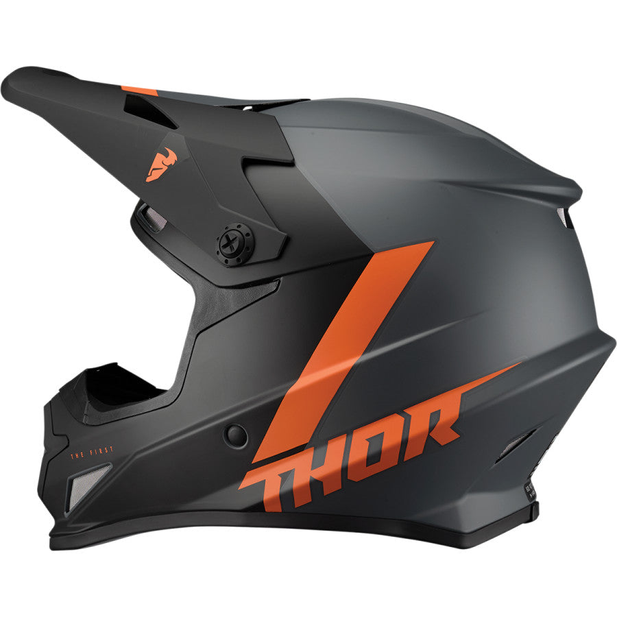 Thor Sector Chev Helmet - Charcoal/Orange