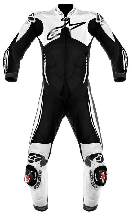 Alpinestars Mens Atem 1 Piece Race Suit - Black/White - MotoHeaven