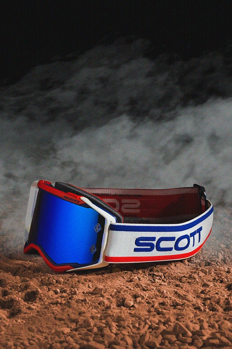 Scott Prospect Goggle White/Blue/Blue Chrome Lens