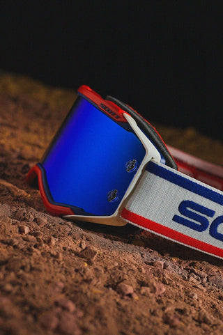 Scott Prospect Goggle White/Blue/Blue Chrome Lens