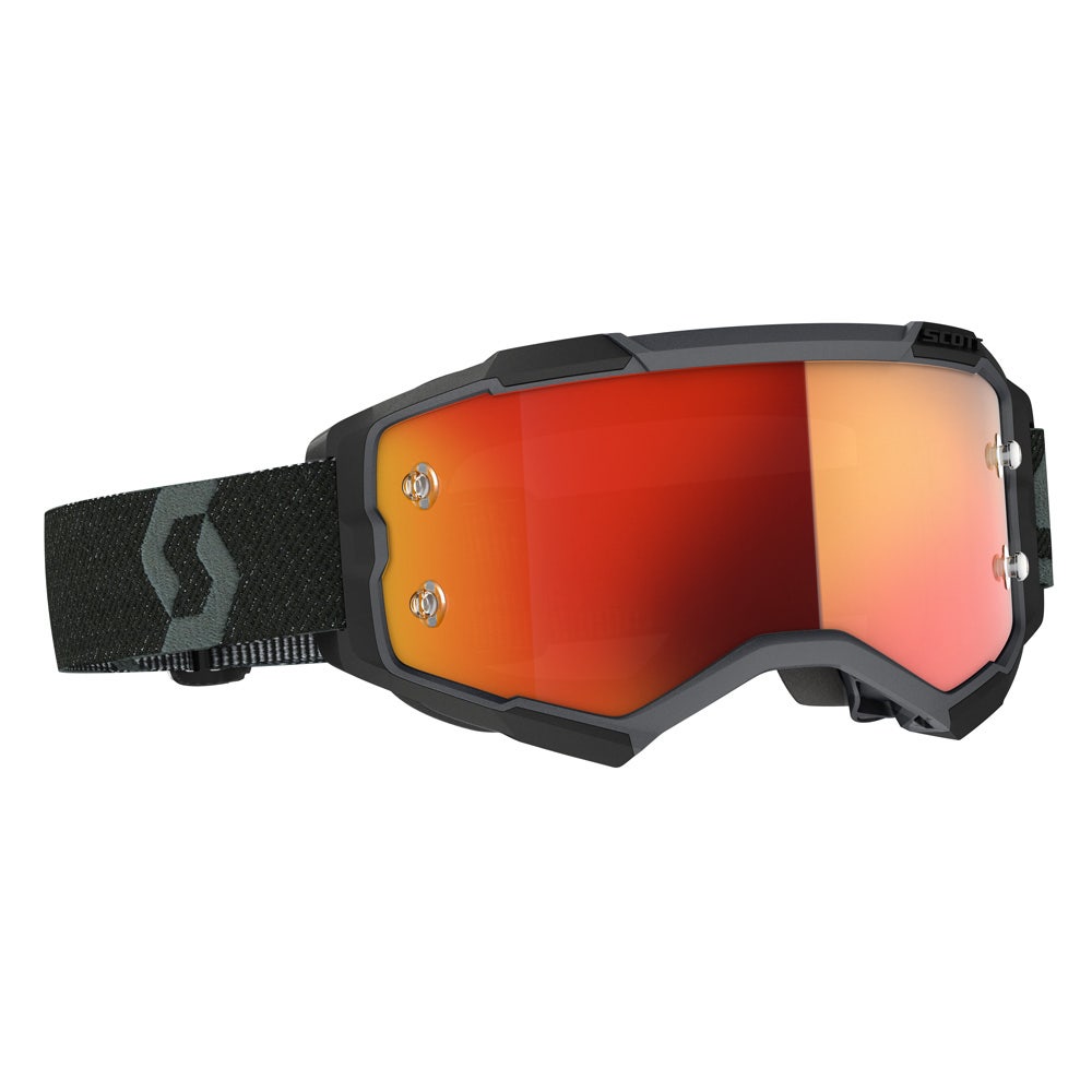 Scott Fury Goggle Black/Orange Chrome Lens