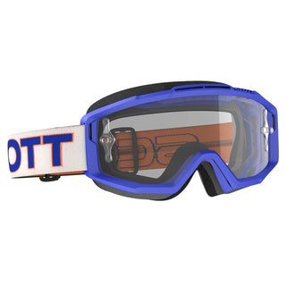 Scott Split OTG Goggle White/Blue/Clear Lens