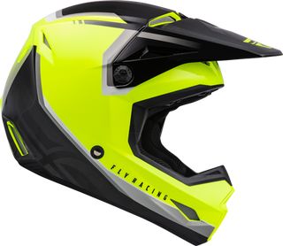 Fly Racing Youth Kinetic Vision Helmet - Hi-Vis/Black