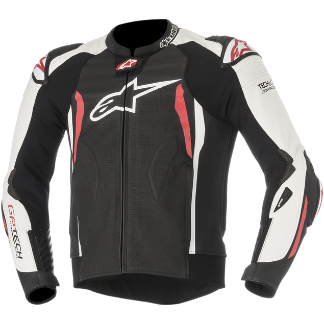 Alpinestars Gp Pro V2 Tech Air Leather Jacket - Black/White/Fluro Red