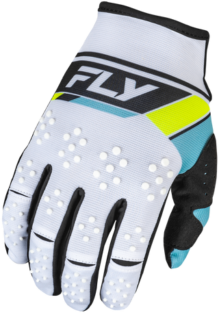 Fly Racing Kinetic Prix 2024 Gloves - White Black Hi-Vis