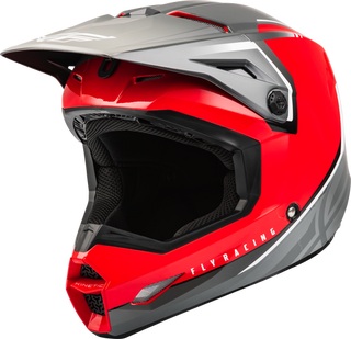 Fly Racing Youth Kinetic Vision Helmet - Red/Grey