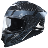 SMK Titan Carbon Nero (GL261) Helmet - Black Grey White