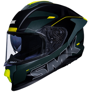 SMK Titan Firefly (MA284) Helmet - Matt Black Green Yellow