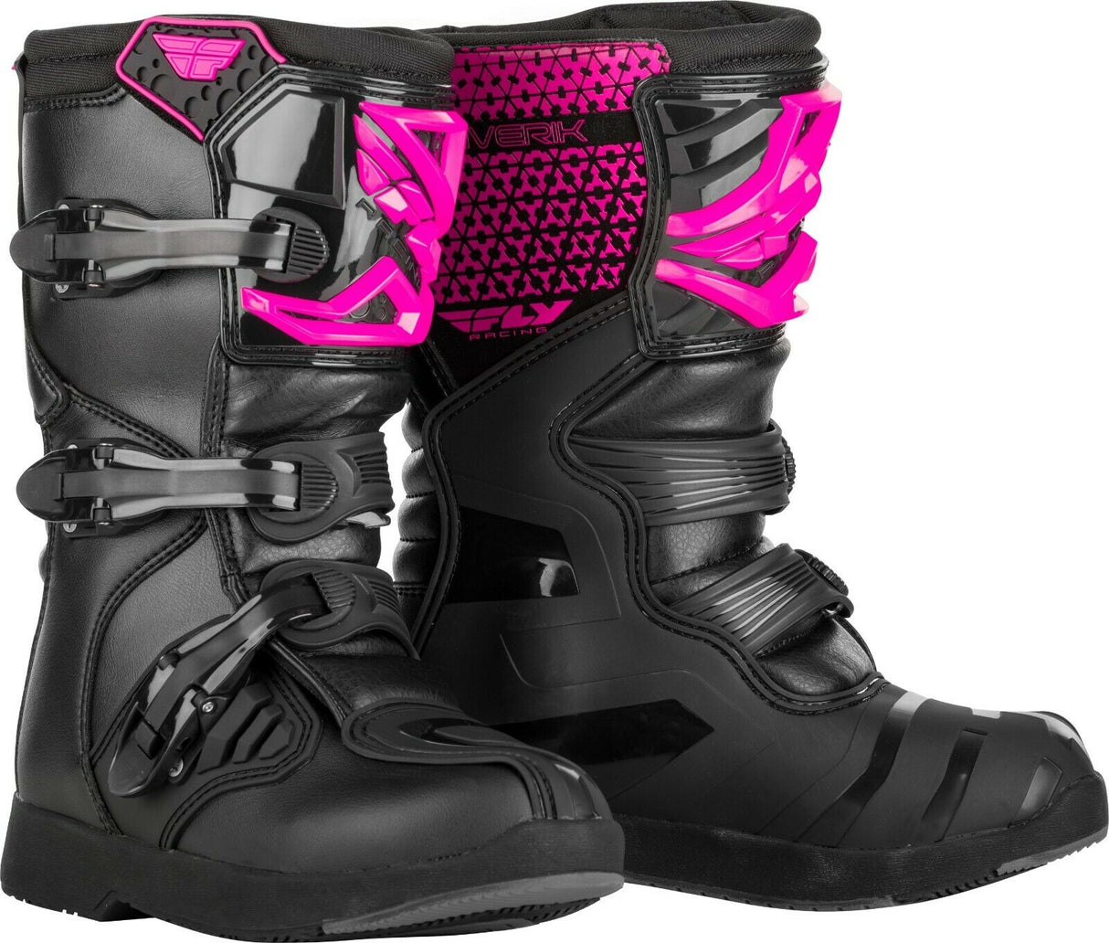 Fly Racing Maverik Motorcycle Youth Boots - Pink/Black