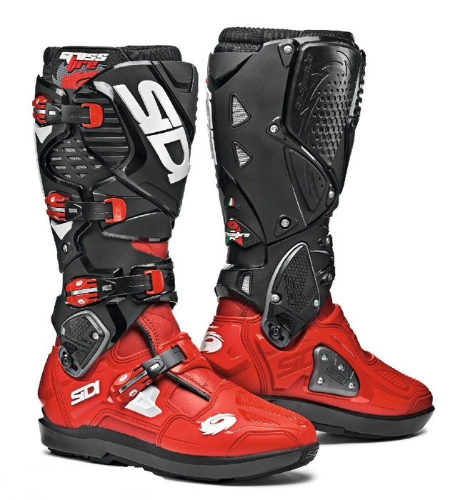 Sidi Crossfire 3 SRS Motorcycle Boots - Red/Red/Black