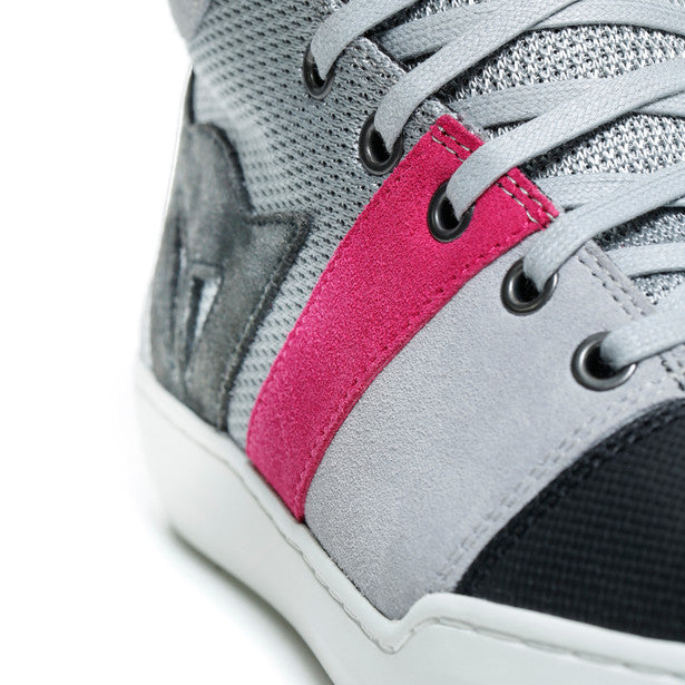 Dainese York Air Lady Shoes - Light Grey/Coral