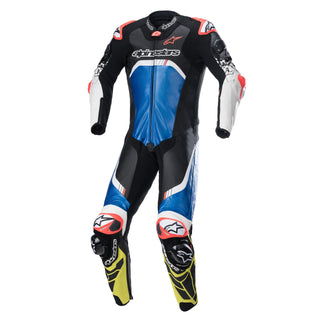 Alpinestars GP Tech V4 One Piece Suit - Black/Blue/Fluro Yellow