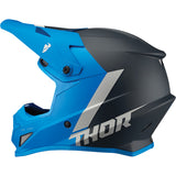 Thor Sector Chev Helmet - Blue/Light Grey