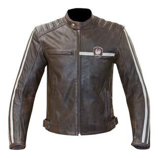 Merlin Derrington Leather Jacket - Brown - MotoHeaven