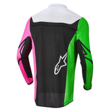Alpinestars 2022 Kids Racer Compass Jersey - Black/Green/Fluro Pink