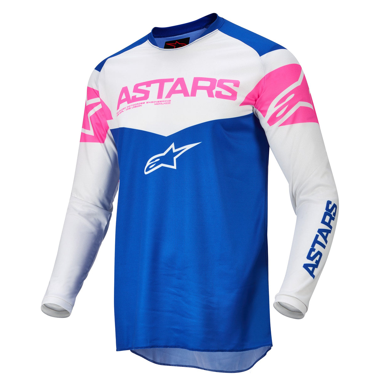Alpinestars 2022 Fluid Triple Jersey - Blue/White/Fluro Pink