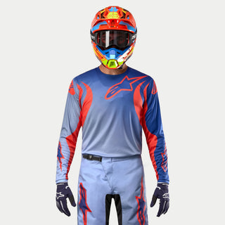 Alpinestars 2024 Fluid Lucent Jersey - Blue Ram Hot Orange