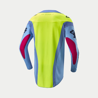Alpinestars 2024 Techstar Ocuri Jersey - Light Blue Fluro Yellow Red Berry