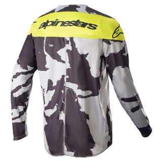 Alpinestars 2023 Youth Racer Tactical Jersey - Cast Gray Camo Yellow Fluro