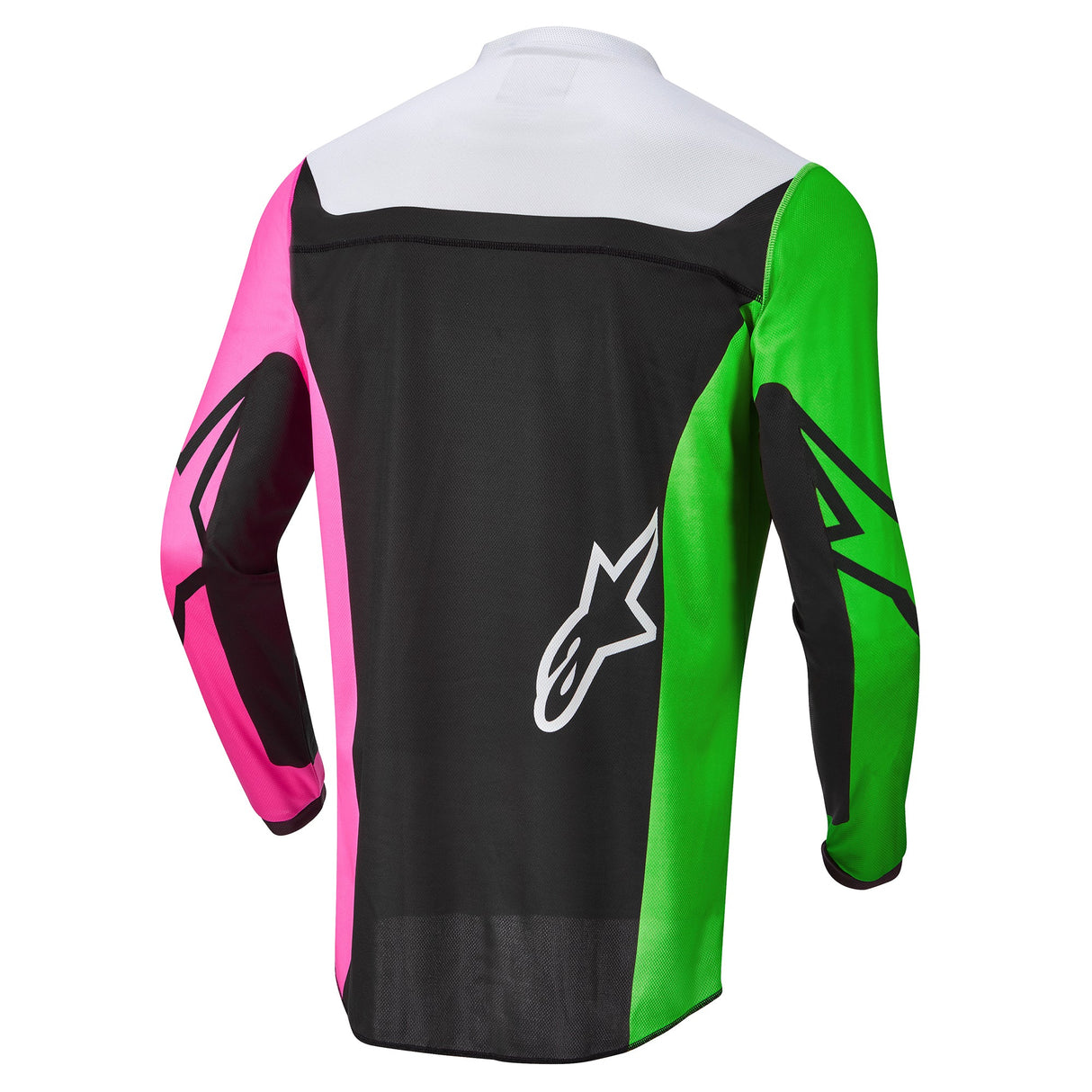 Alpinestars 2022 Youth Racer Compass Jersey - Black/Green/Fluro Pink