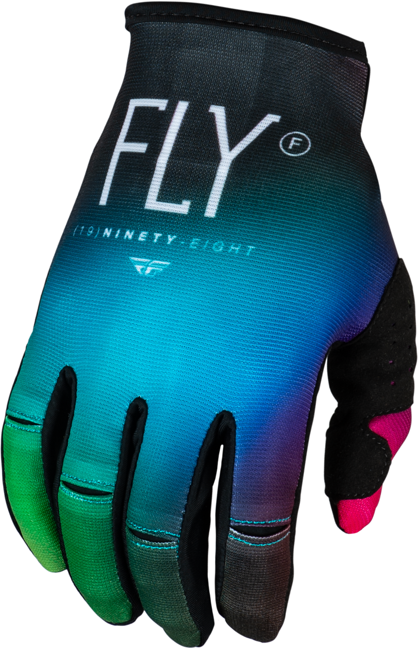 Fly Racing Kinetic Prodigy 2024 Youth Gloves - Fuchsia Electric Blue Hi-Vis