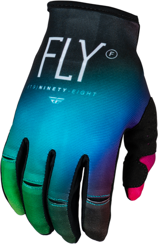 Fly Racing Kinetic Prodigy 2024 Youth Gloves - Fuchsia Electric Blue Hi-Vis