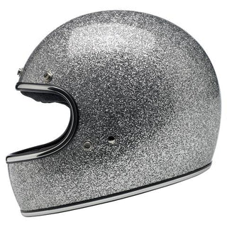 Biltwell Gringo ECE Motorcycle Helmet - Bright Silver Metal Flake