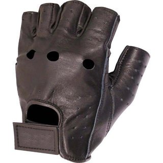 Dririder Fingerless Men's Motorcycle Gloves - Black