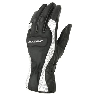 Dririder Vivid 2 Ladies Motorcycle Gloves - Black/White