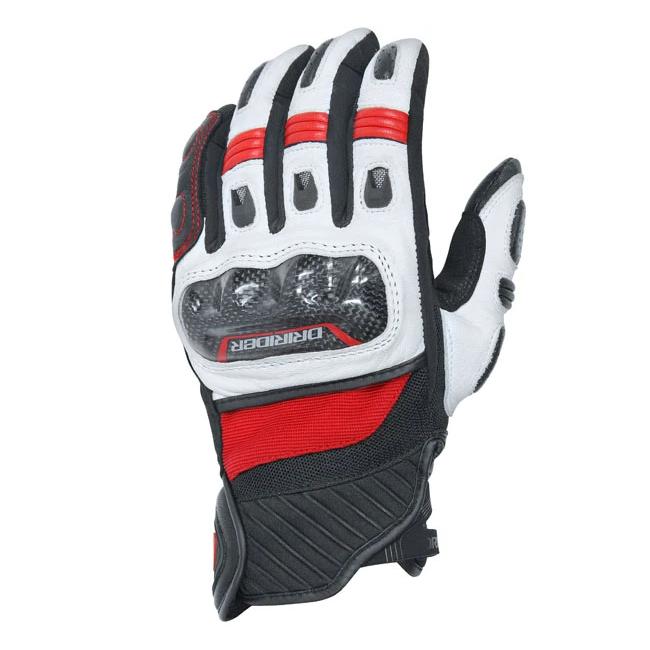 Dririder Strike Men's Motorcycle Gloves - Black/Red/White
