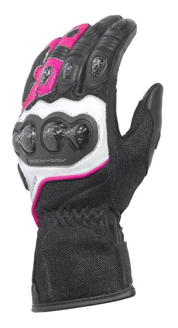 Dririder Air Ride 2 Ladies Motorcycle Gloves - Black/White/Pink