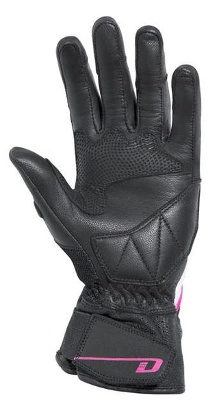 Dririder Air Ride 2 Ladies Motorcycle Gloves - Black/White/Pink